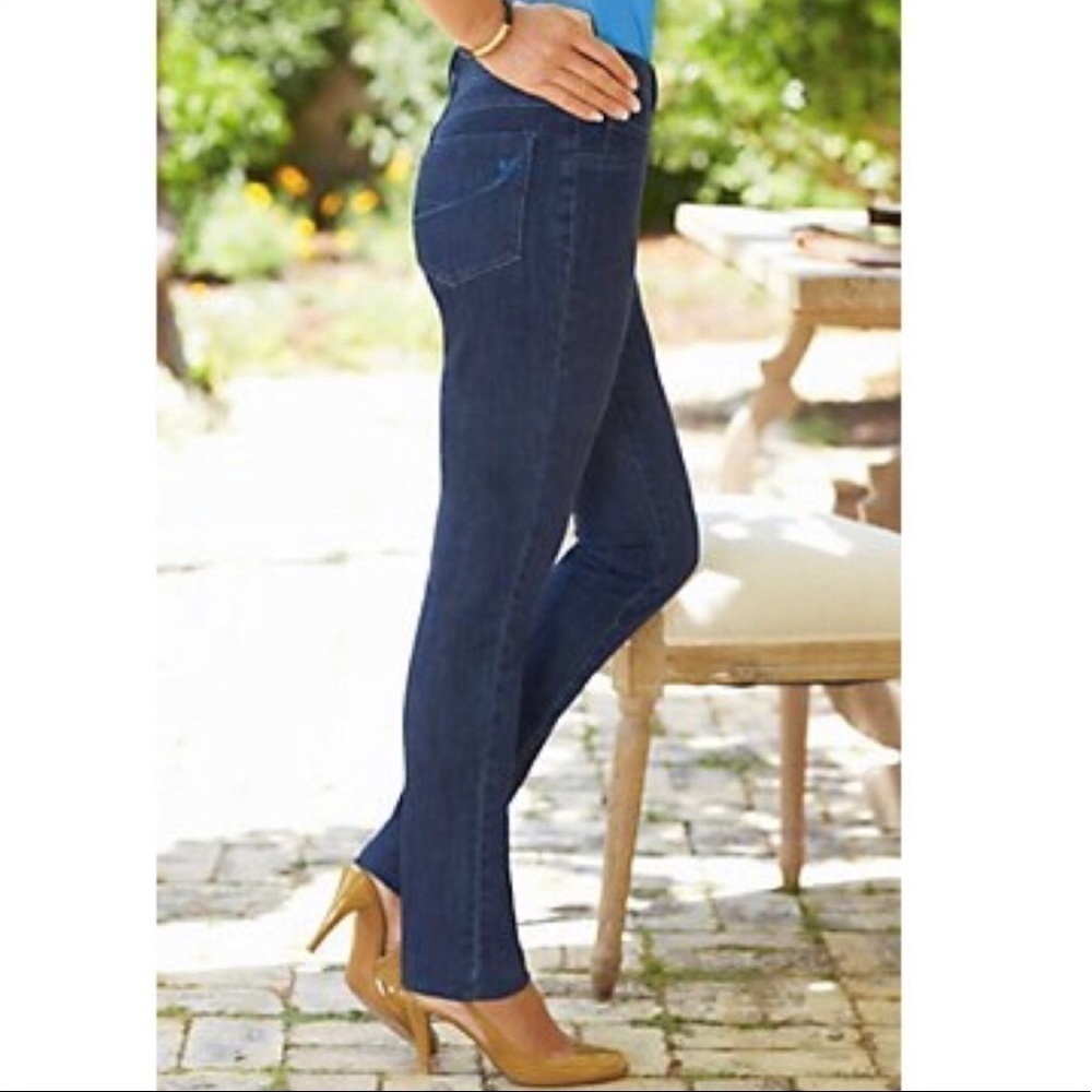 SOFT Surroundings Style 24996 Cotton Triple S Slim, Sculpt, Support Jeans Size 6